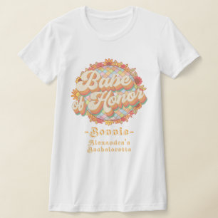 Ere-ere bruidsmeisje Retro 60s 70s Bachelorette-we T-shirt