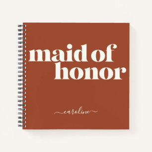 Ere-juffrouw Eenvoudig Minimalistisch Modern Naam Notitieboek