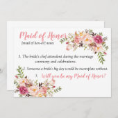 Ere-juffrouw kaart (Voorkant / Achterkant)