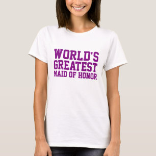Ere-meid van de paarse wereld t-shirt