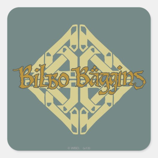 Erebor - BILBO BAGGINS™-naam Vierkante Sticker (Voorkant)
