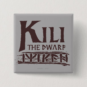Erebor - Kili Name Vierkante Button 5,1 Cm