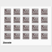 Erebor - Kili Name Vierkante Sticker (Vel)