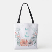 Erebruid bloemenkrans boodschappentas tote bag (Achterkant)