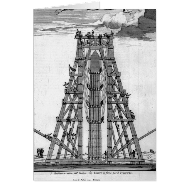 Érection de l'obélisque égyptien antique (Devant)