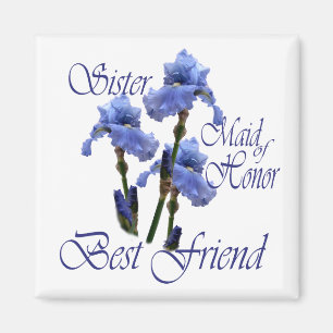 Eredienster/ Blauwe Iris Magneet
