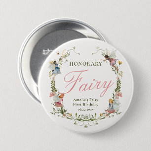 Erefee Sinds Eerste Wijnstok Bloemige Verjaardag Ronde Button 7,6 Cm