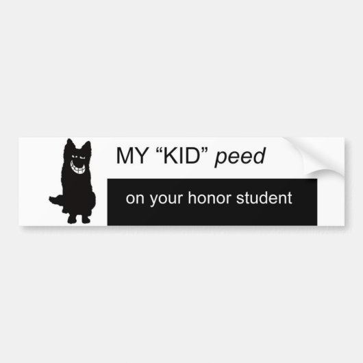 ereleerstudent bumpersticker (Voorkant)