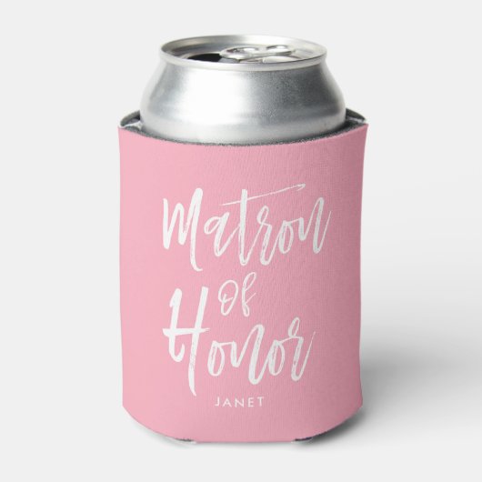 eremaker | Script Style Custom Pink Wedding Blikjeskoeler (Blikje Voorkant)