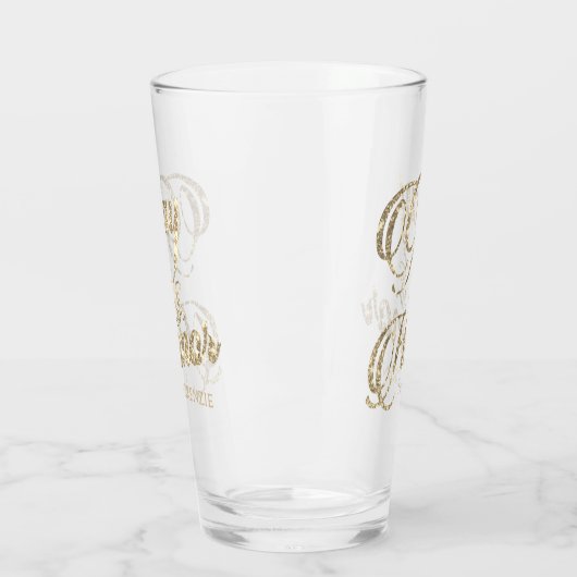 eremedaille | Gouden Bruids Partij Custom Keepsake Glas (Links)