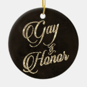 eremedaille | Gouden Bruids Partij Custom Keepsake Keramisch Ornament (Voorkant)