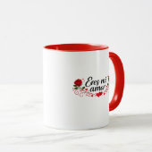 Eres Mi Amor Spanish Romantic Coffee Mug with Rose (Devant droit)