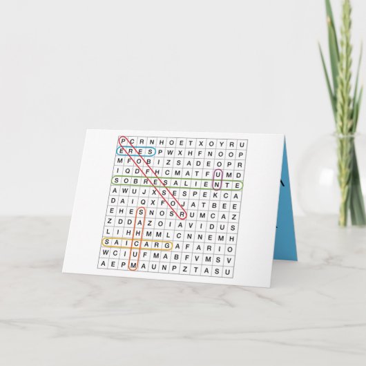 Eres un profesor sobresaliente. bedankkaart (Voorkant)