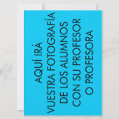 Eres una profesora sobresaliente. (Achterkant)