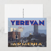 Erevan, Visiter Arménie carte postale (Devant / Derrière)