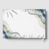 Erfenis Kust Blauw Bruiloft Strand Boho Gastenboek (Achterkant)