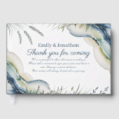 Erfenis Kust Blauw Bruiloft Strand Boho Gastenboek (Voorkant)