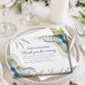 Erfenis Kust Blauw Bruiloft Strand Boho Gastenboek