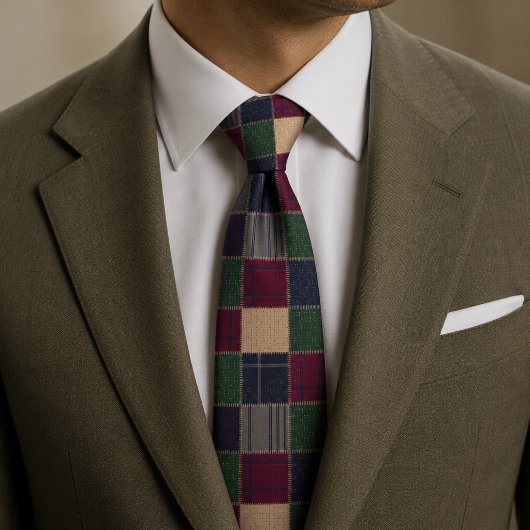 Erfenis Tartan Patchwork  Stropdas
