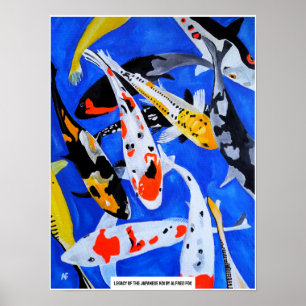 Erfenis van de Japanse Koi-schilderkunst van Alfre Poster