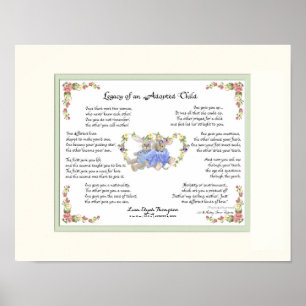 Erfenis van een Aangenomen Kind Klantenhandkalligr Poster