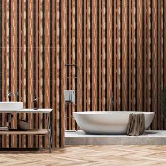 Erfenisketen Streep Nr. 5 (Zwart + Zand) Luxe Behang