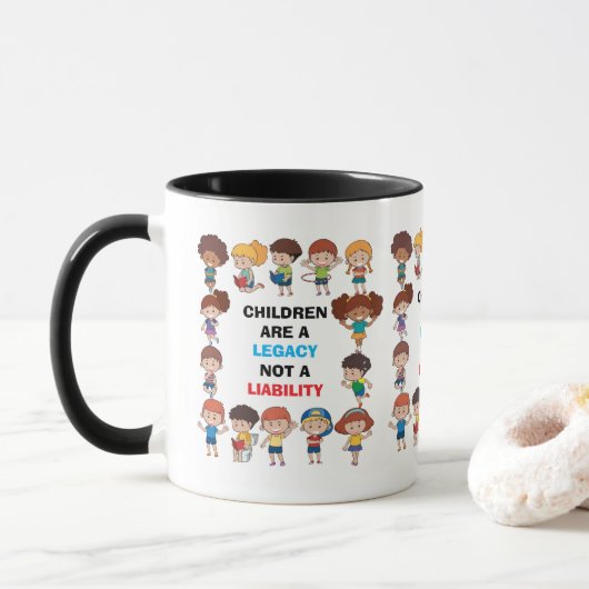 "Erfgoed geen last" mok (Met donut)