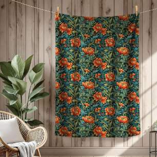 Erfgoed-geïnspireerde William Morris Sophisticated Fleece Deken