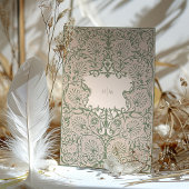 Erfgoed Groen & Koraal Rococo-geïnspireerde bruilo Kaart