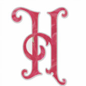 ERFGOED -H- roodachtig Sticker (Voorkant)