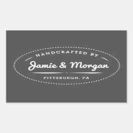 Erfgoed Handgemaakte naam Label