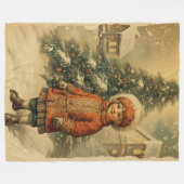 Erfgoed Hues Traditionele Kerstdeken Fleece Deken (Voorkant (Horizontaal))