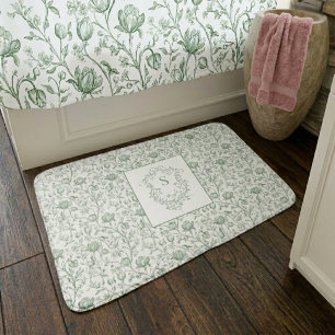 Erfgoed Luxe Salie Franse Toile Monogram Wapenschi Badmat