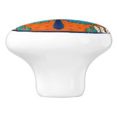 Erfgoed Mexicaanse Talavera Floral Keramische Knop (Zijkant)