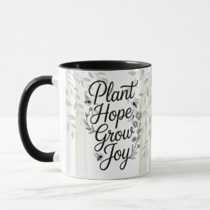 Erfgoed Plant Hoop Groei Vreugde Botanische Quote Mok