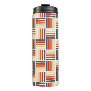 Erfgoed raster quilt naadloos patroon thermosbeker