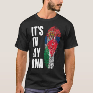  erfgoed van Servië en Jordanië - dna - vlag T-shirt