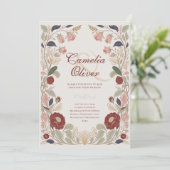 Erfgoed William Morris geïnspireerde trouwbloemen Kaart (Staand voorkant)
