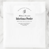 Erfgoedpoeder - apothekersetiket vierkante sticker (Tas)