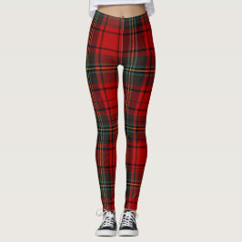 Erfgoedvakantie Red Scottish Tartan Christmas Leggings