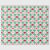 Erfstuk Hulst Patchwork Kerstmis Cadeaupapier (Vlak)