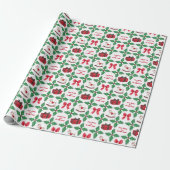 Erfstuk Hulst Patchwork Kerstmis Cadeaupapier (Uitgerold)