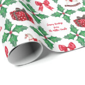 Erfstuk Hulst Patchwork Kerstmis Cadeaupapier (Rol Hoek)