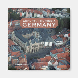 Erfurt, Thuringe Allemagne Photo Souvenir Magnet