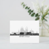 ERFURT Thuringia Germany City Skyline Silhouette Briefkaart (Staand voorkant)