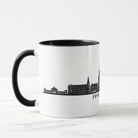 ERFURT Thuringia Germany City Skyline Silhouette Mok (Links)