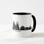 ERFURT Thuringia Germany City Skyline Silhouette Mok (Voorkant rechts)