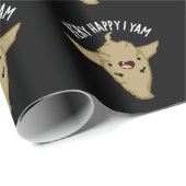 Erg blij dat ik Yam Funny Veggie Pun Dark BG Cadeaupapier (Rol Hoek)