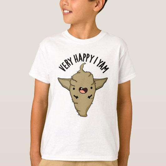 Erg blij dat ik Yam Funny Veggie Pun T-shirt (Voorkant)