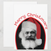 Erg grappige kerstkaart "Merry Christmarx", gesche (Voorkant / Achterkant)